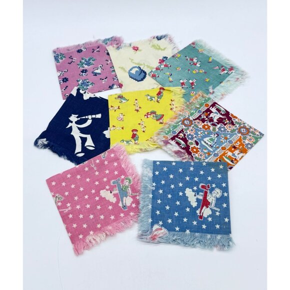 Vintage 1940s Childrens Handkerchiefs Set - Picture 4 of 14